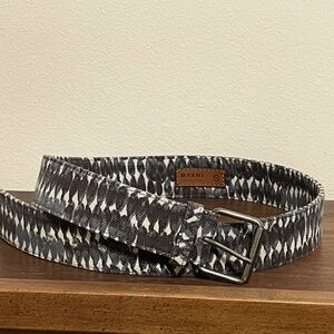 MARNI Vintage S/S 2006 Blue/Gray Canvas Belt Sz S (31” – 35” circumference)